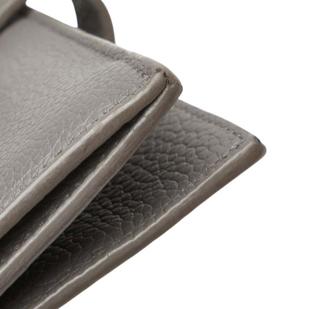 Saint Laurent Sac de Jour Long Wallet 504981 Gray Leather Women's SAINT LAURENT - Picture 6 of 14